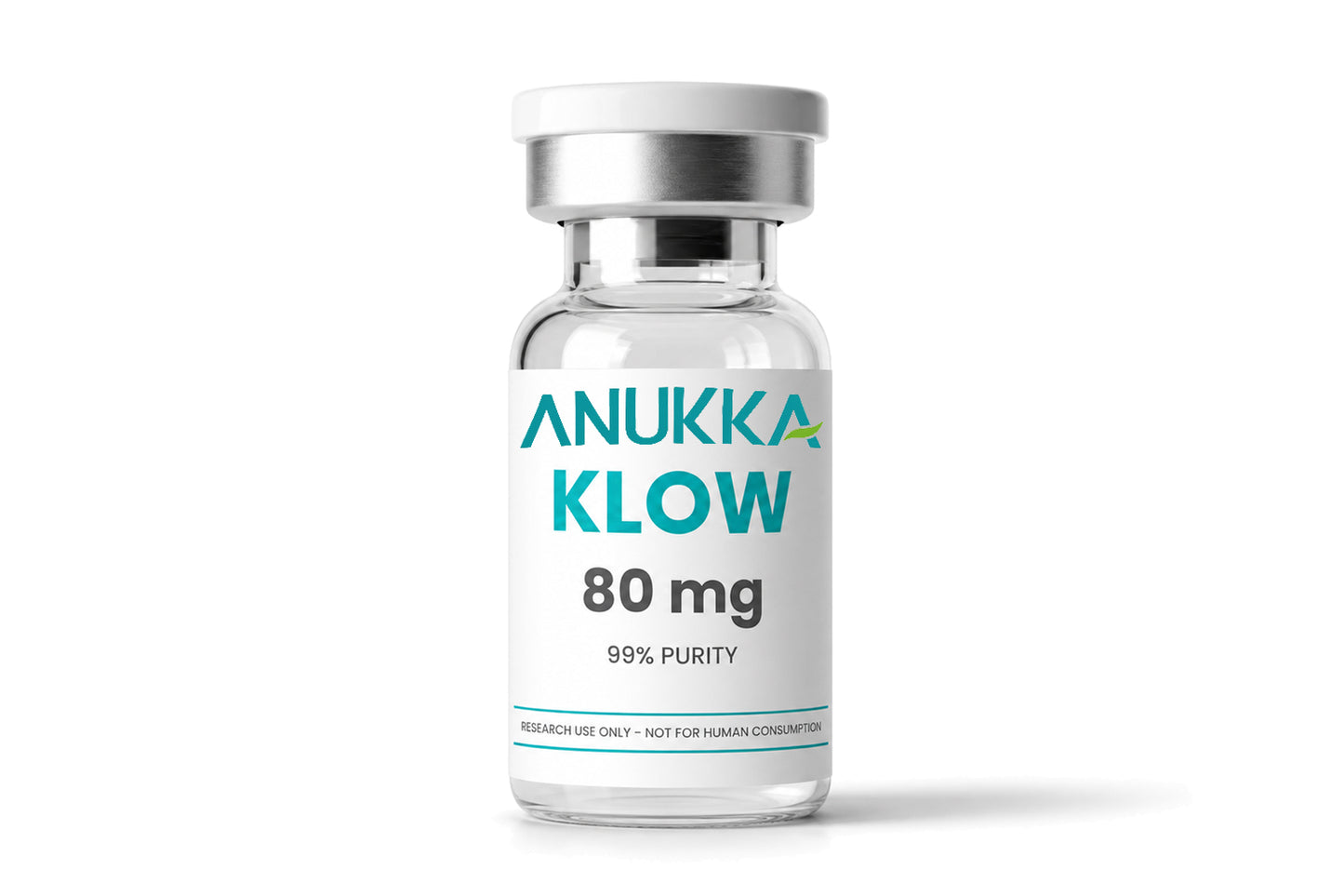 KLOW 80 mg ANUKKA research vial on white background