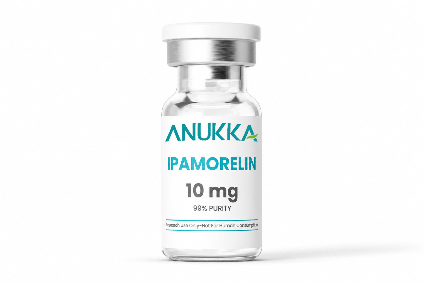 Ipamorelin 10mg labeled vial product photo on white background