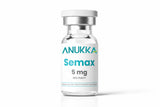Semax 5mg labeled vial with clear product label on white background
