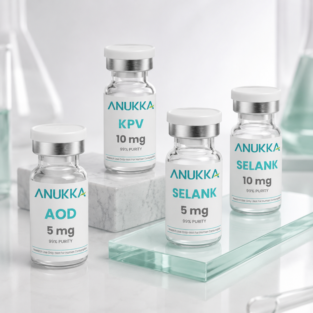 ANUKKA research vials in a clean laboratory setting