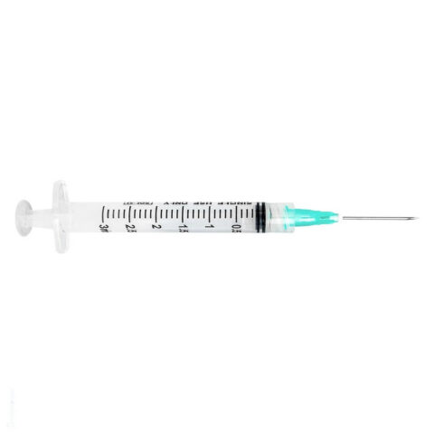 Sol-M 10 mL graduated syringe with an attached needle