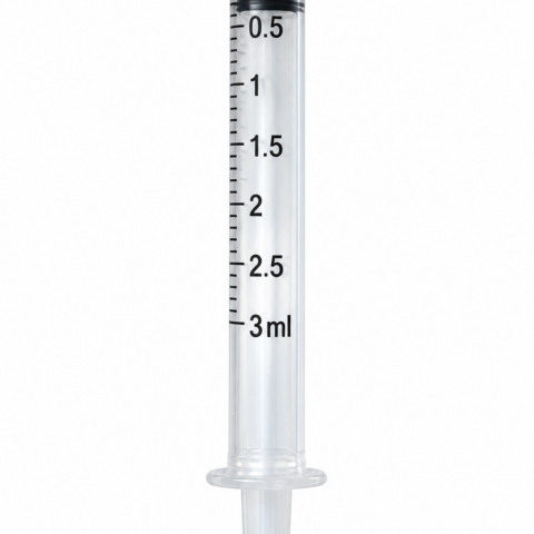 Sol-M 3 mL graduated syringe with a Luer-Lock tip and no needle
