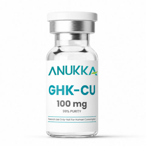 ANUKKA GHK-Cu 100 mg glass vial with a silver cap