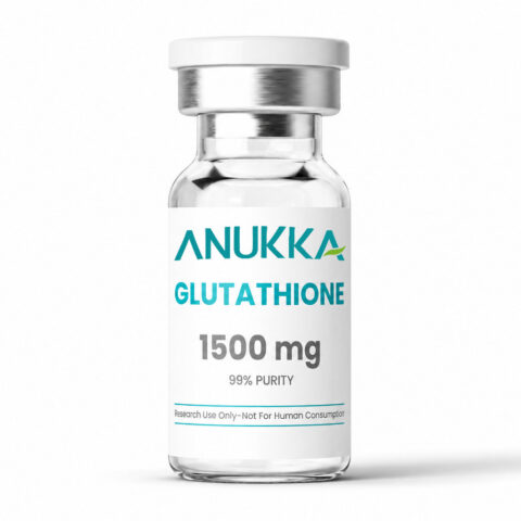 ANUKKA Glutathione 1500 mg glass vial with a silver cap