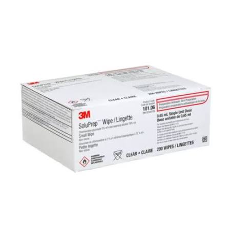 3M SoluPrep antiseptic wipe box marked 200 wipes