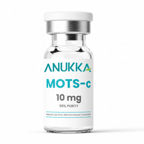 ANUKKA MOTS-c 10 mg glass vial with a silver cap